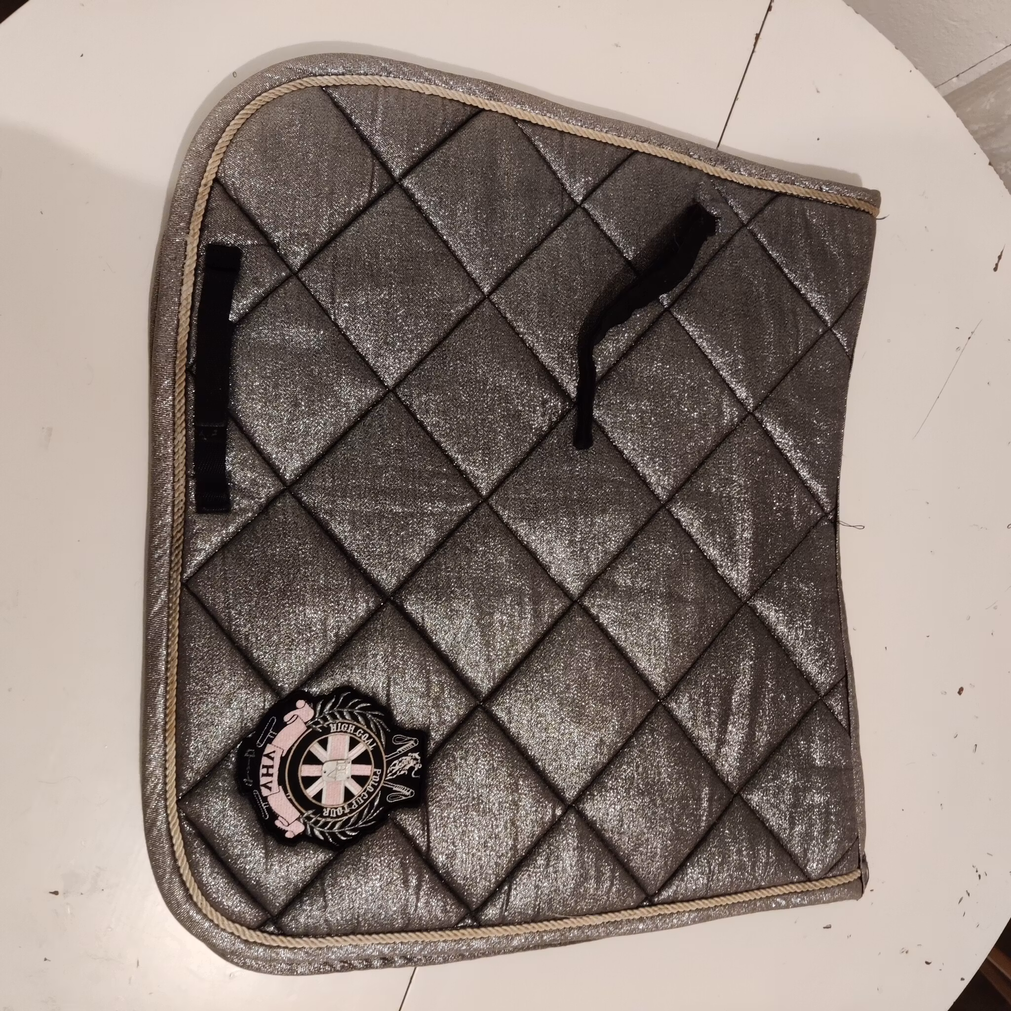 Silvrigt dressyrschabrak Polo Society FULL