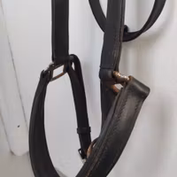 Svart lädergrimma Fairfield FULL