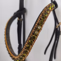 Svart huvudlag med blingpannband Cheetak COB