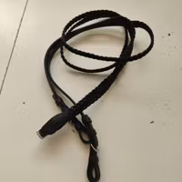 Svarta flätade lädertyglar FULL