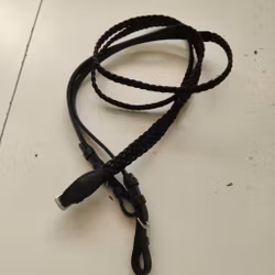 Svarta flätade lädertyglar FULL