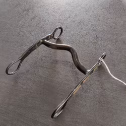 Svart westernstång m tungfrihet 12.5 cm