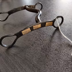 Svart westernstång m tungfrihet 12.5 cm