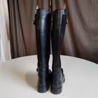 Svarta läderridstövlar strl 37 JH Collection