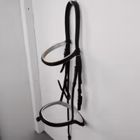 Svart träns med vit fodring FULL