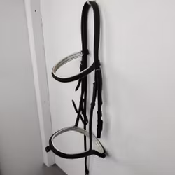 Svart träns med vit fodring FULL