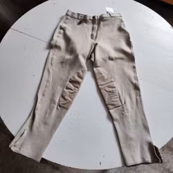 Beige knäskodda ridbyxor strl 42