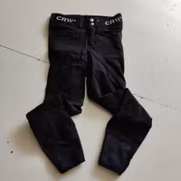 Svarta ridtights med knägrip 140 cl CRW