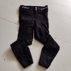 Svarta ridtights med knägrip 140 cl CRW