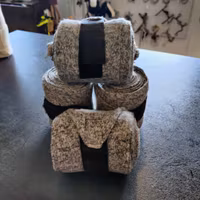 4 st grå akryllindor