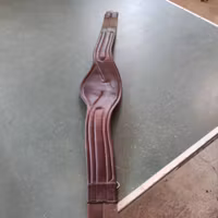 Brun anatomisk lädergjord 132 cm