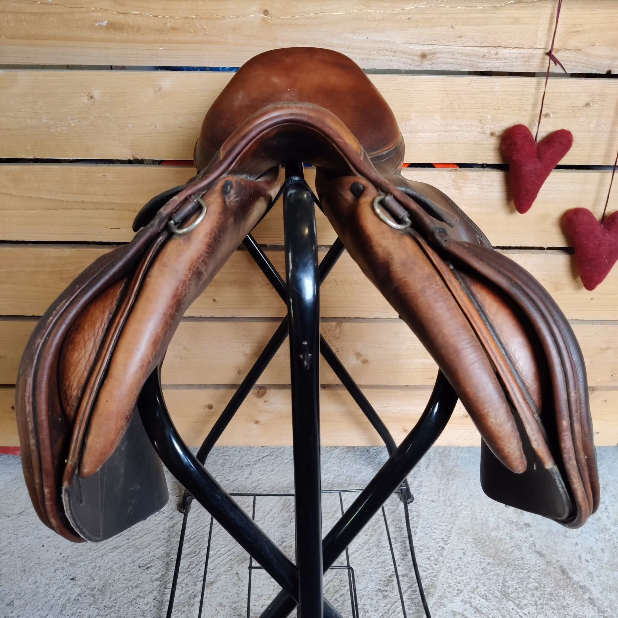 Brun hoppsadel 17 tum 33 bom Prestige Eventing