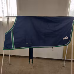 Blått bomullstäcke 130 cm