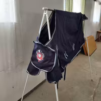Blått regntäcke med fleecefoder 115 cm