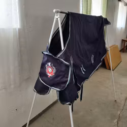 Blått regntäcke med fleecefoder 115 cm
