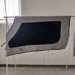Svart/grått fleece/mesh-täcke 120 cm Jacson