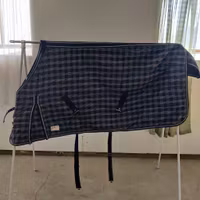 Blårutigt vintertäcke 135 cm ca 200 g QHP