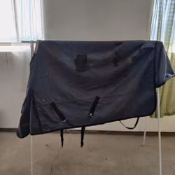 Blågrått vintertäcke 135 cm ca 200 g Shires