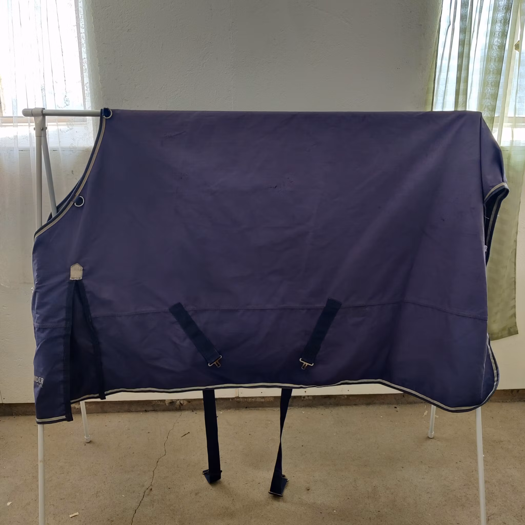 Blått regntäcke 155 cm 0 g Shires Highlander