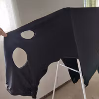 Svart undertäcke med hals och huva Shires LARGE
