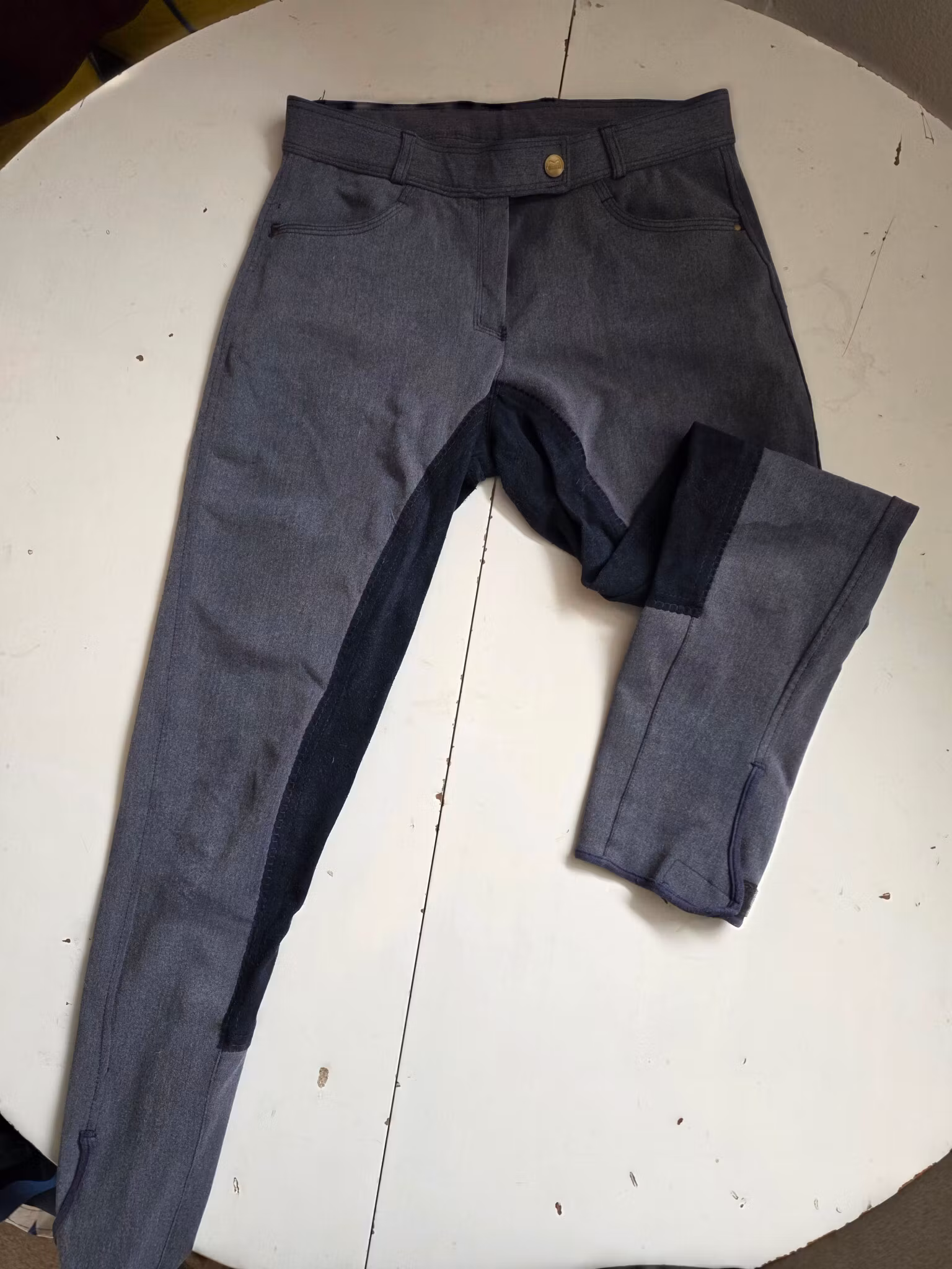 Grå helskodda ridbyxor 40 Horselife