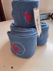 4 st blå fleecelindor ELT PONNY