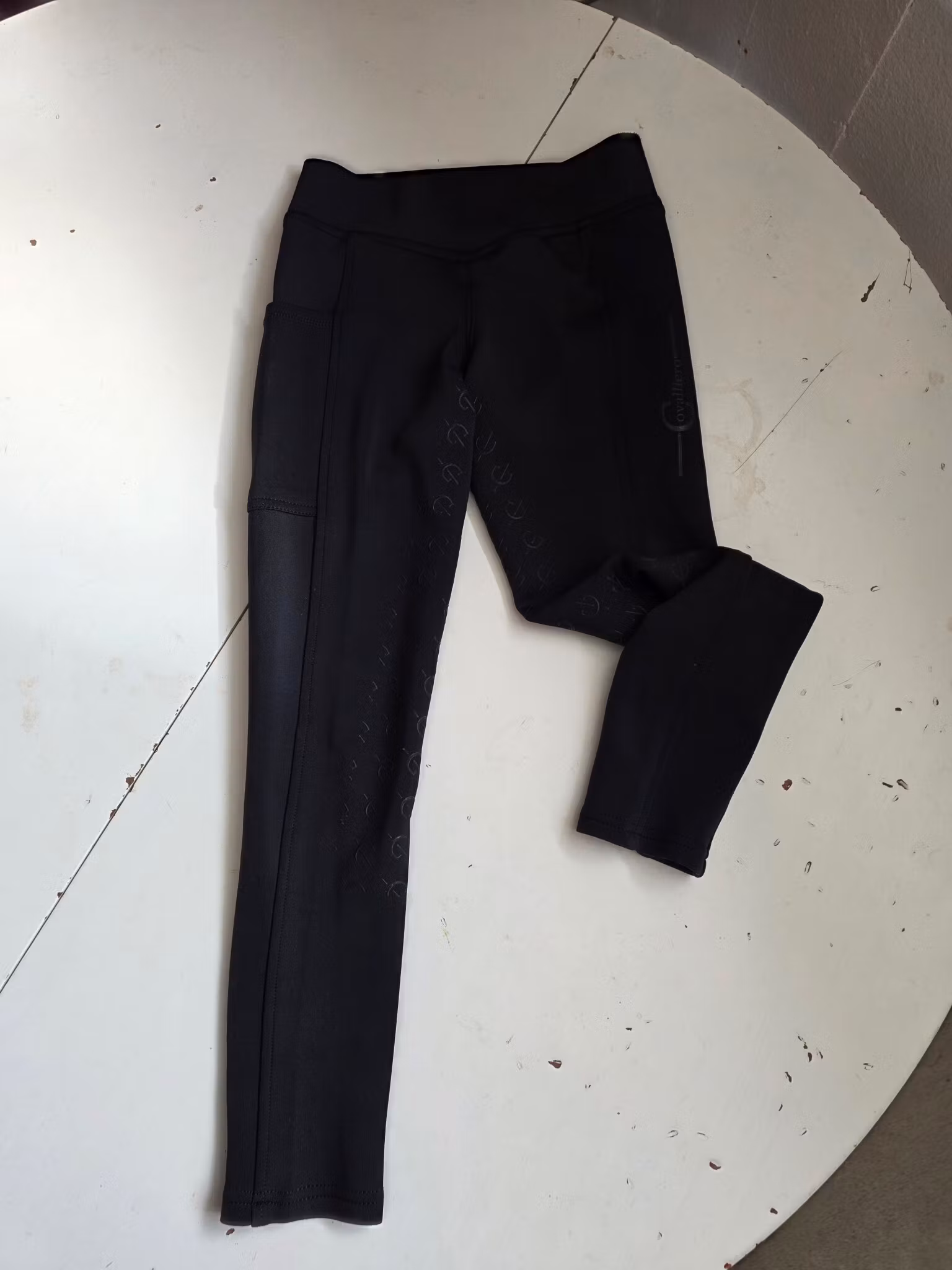 Svarta ridtights med helgrip ca 146 cl Covalliero