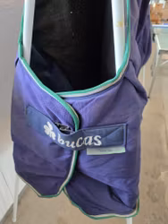 Blått regntäcke med fleecefoder 145 cm Bucas Smartex