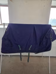 Blått regntäcke med fleecefoder 145 cm Bucas Smartex
