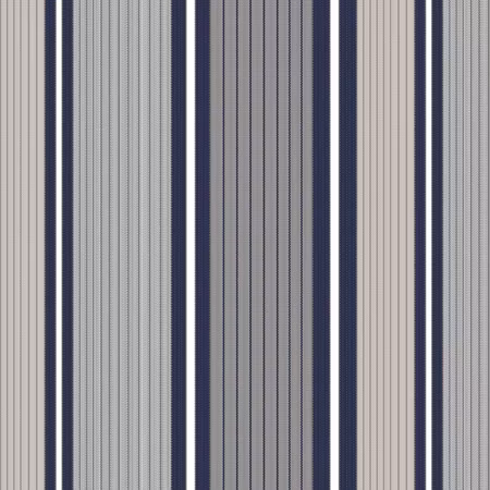 Markisväv blå-beige-vit randig