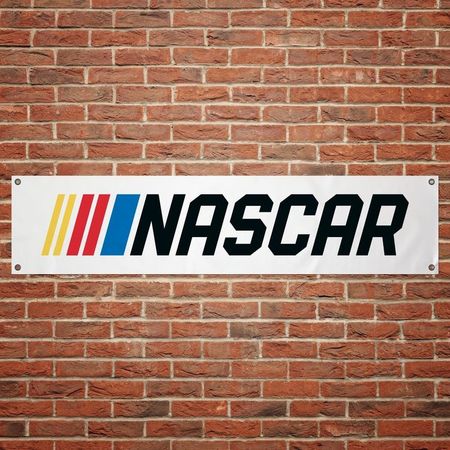 Nascar White  Banderoll
