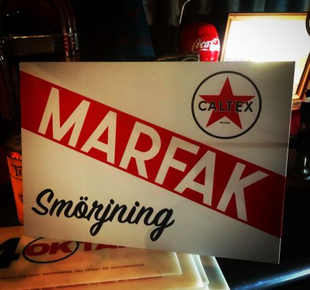 Marfak Smörjning Skylt