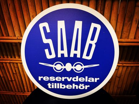 SAAB Reservdelar Skylt