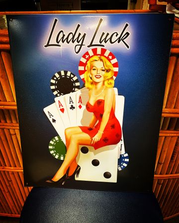 Lady Luck Plåtskylt