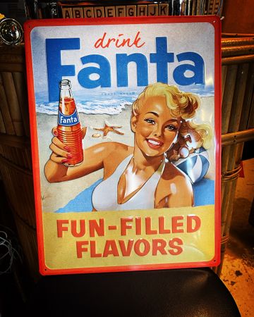 Fanta Plåtskylt