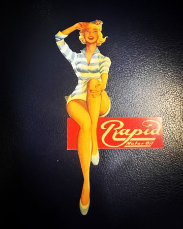Rapid Motoroil pinup dekal