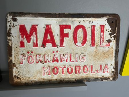 Mafoil skylt 30tal