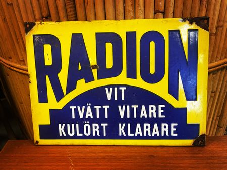 RADION Emaljskylt