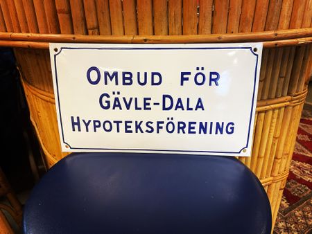 Gävle-Dala Hypotek emaljskylt