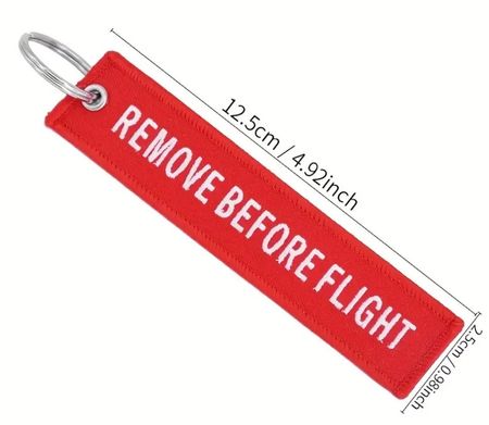Remove before flight Nyckelring