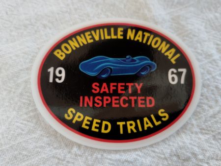 1967 Bonneville Safety Inspection dekal