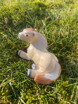 Liggande rödblack knubbis fjording