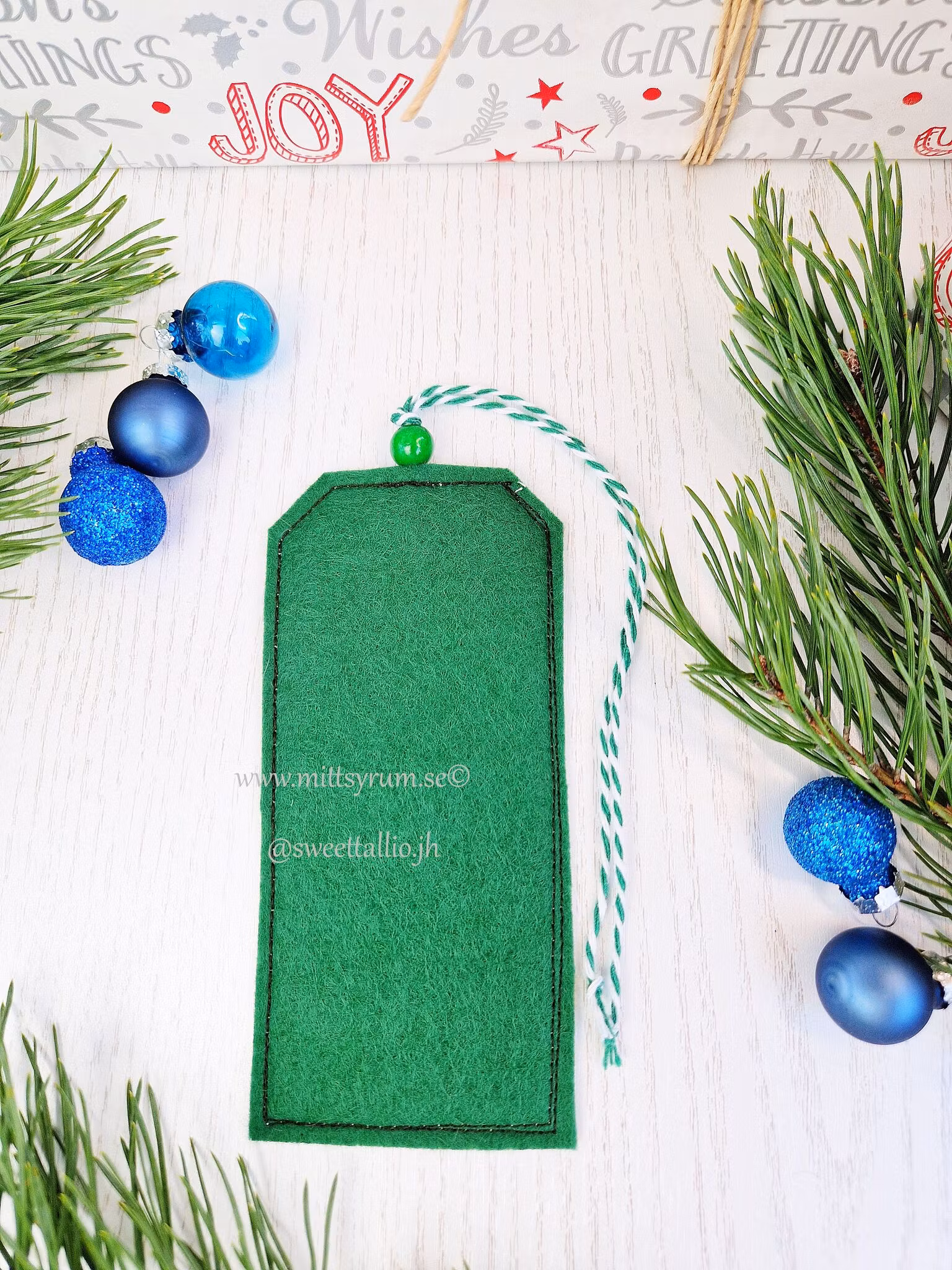 Julklapps tag Tomte Fågelhus
