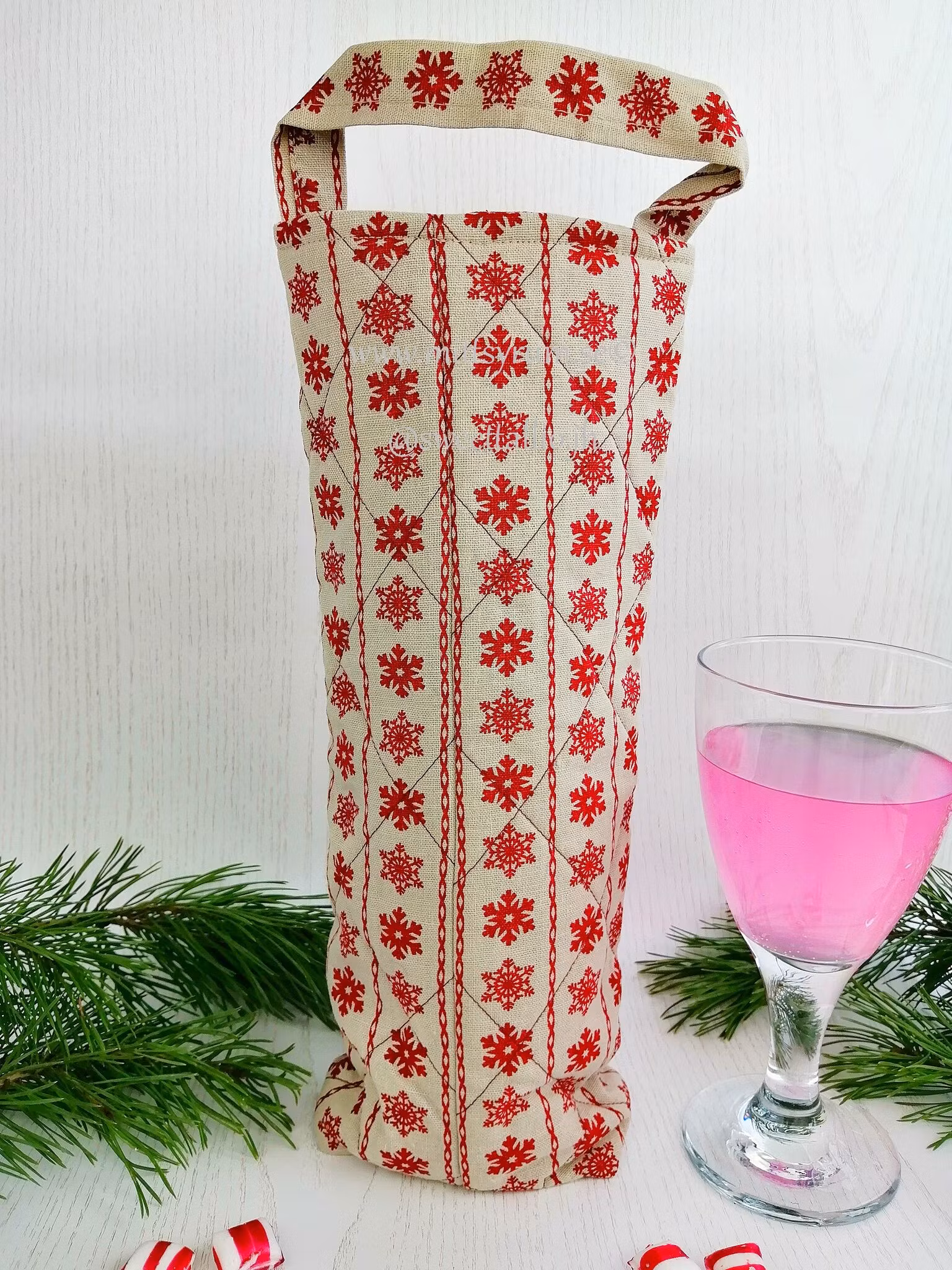 Presentpåse flaska Jul