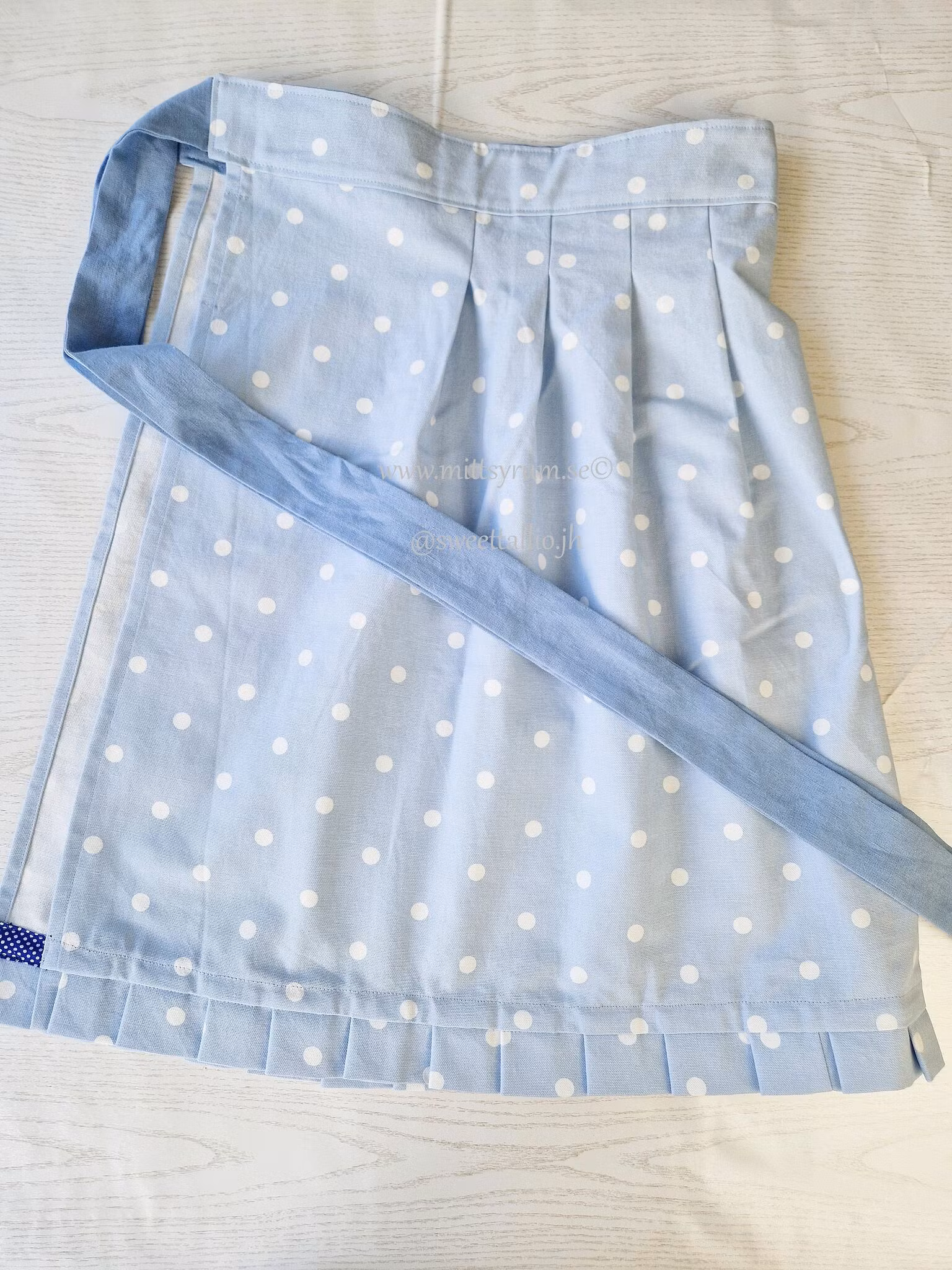 Förkläde Retro Blå Prick