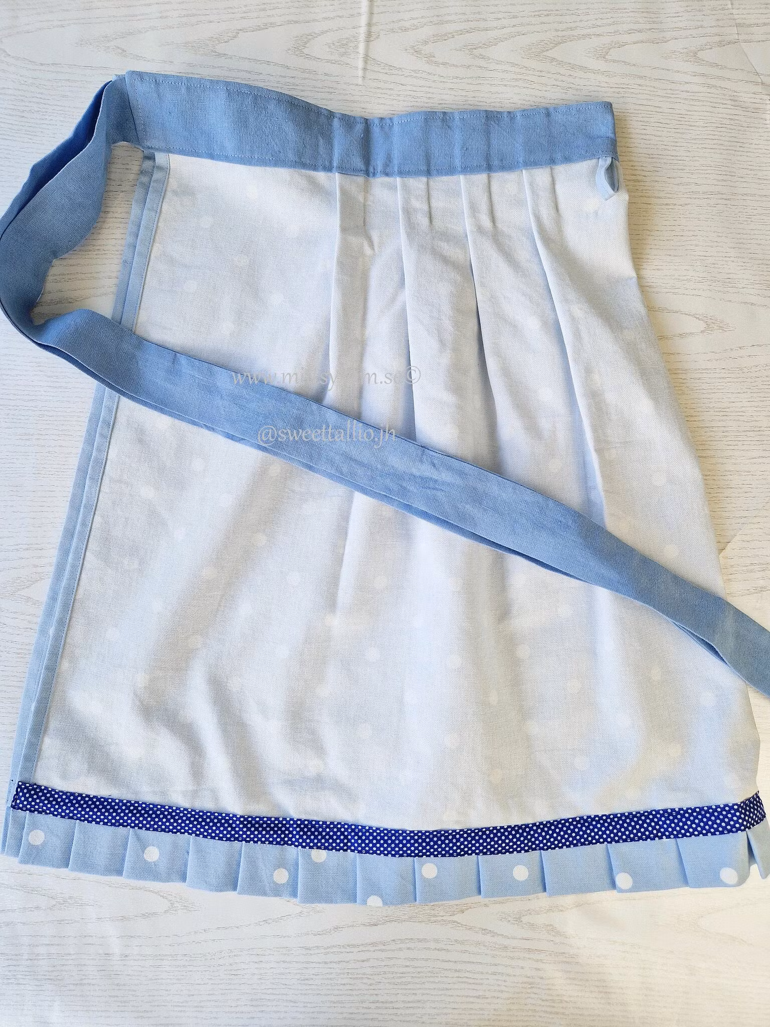 Förkläde Retro Blå Prick
