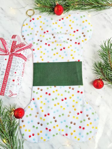 Julstrumpa Hundben Grön