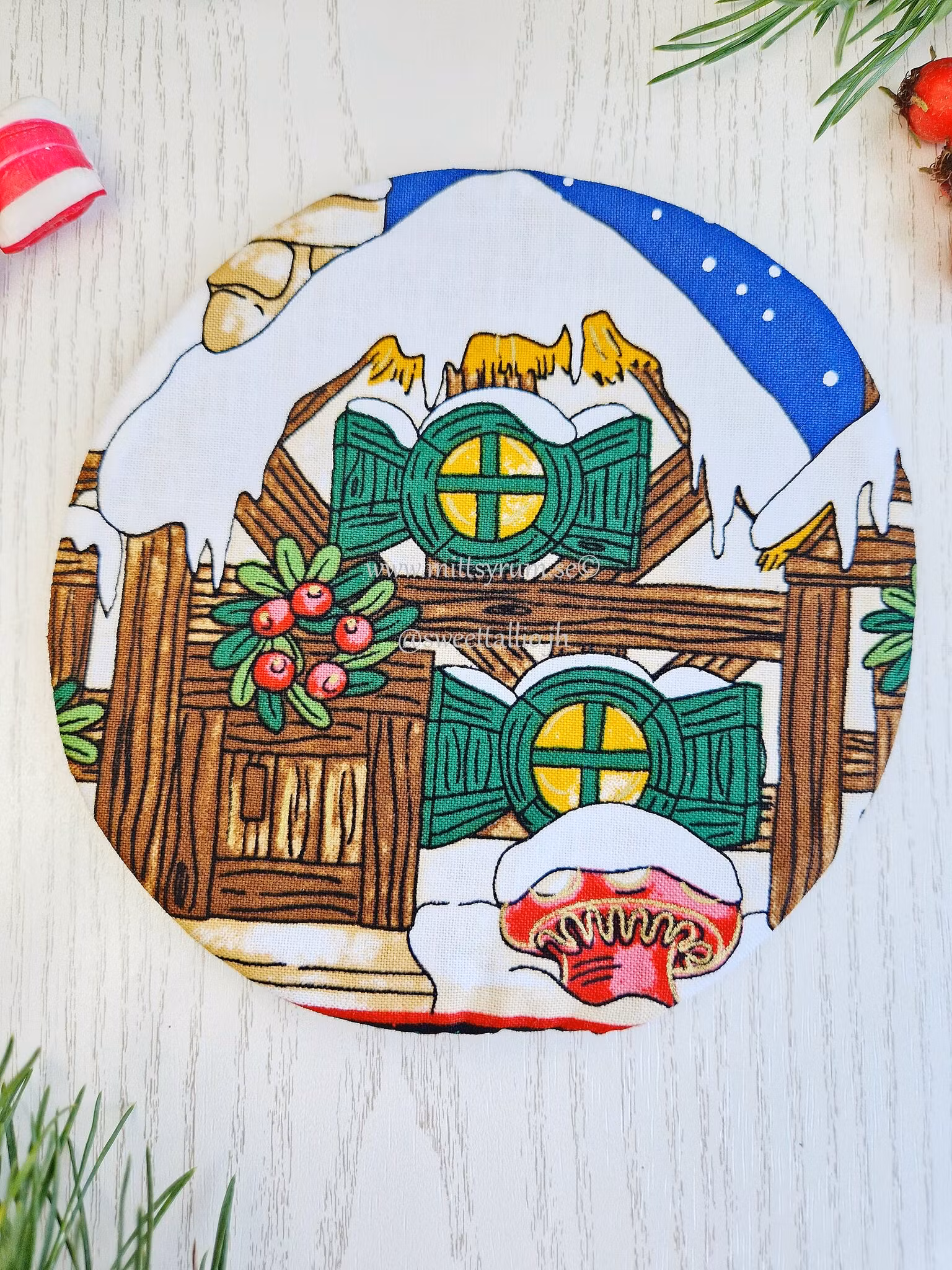 Glas/Mugg underlägg Julmöss