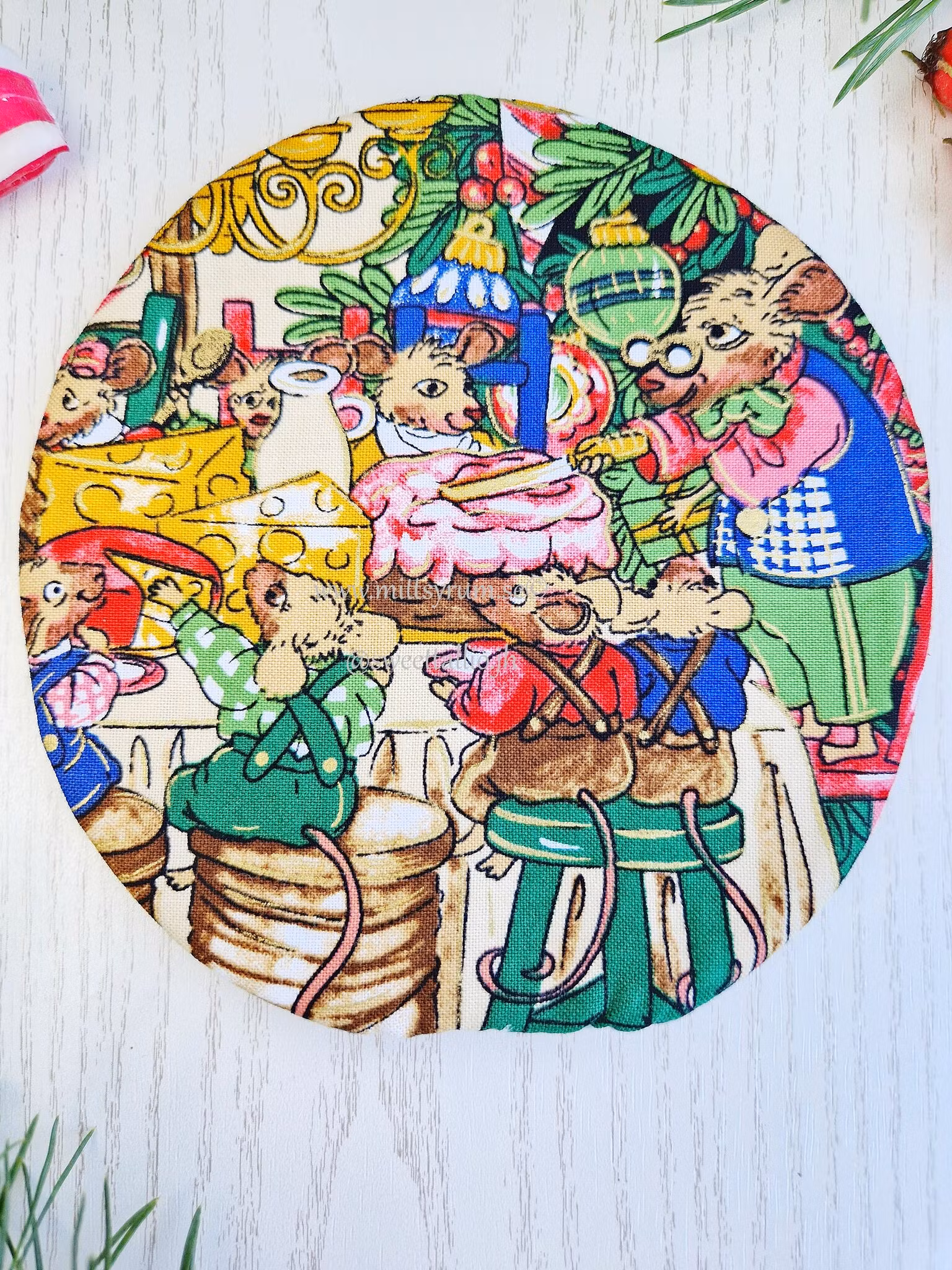 Glas/Mugg underlägg Julmöss