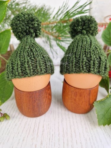 Stickad äggvärmare Mossgrön